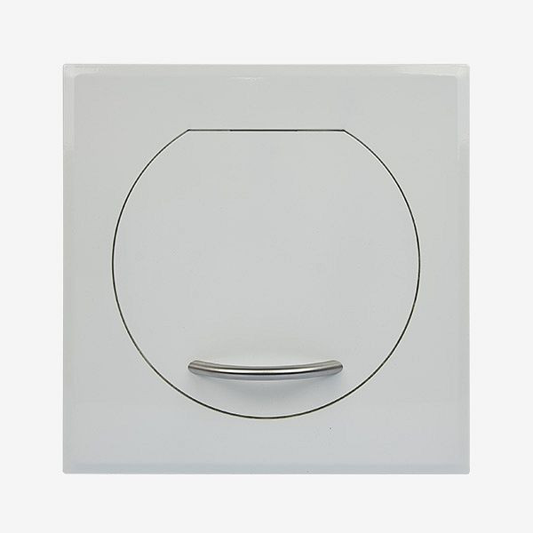 Porte d'insertion HKW STYLO SQUARE S, blanc Ø 250 mm, goulotte à linge, 97005