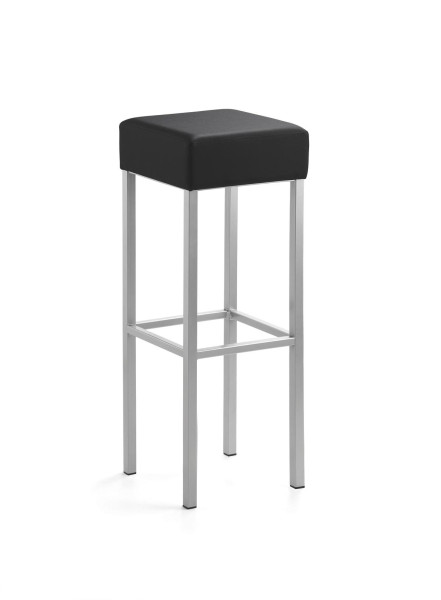 Tabouret Mayer Sitzmöbel , structure argent nacré, assise rembourrée, hauteur d'assise 91 cm - extra haut, anthracite, 1136_08_30487