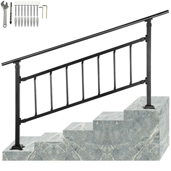 Rampe d'escalier VEVOR carrée 172,5 x 83,5 cm pour 1 à 4 marches, hauteur maximale 67,8 cm, TZFGZXSLZFSD4JWFNV0