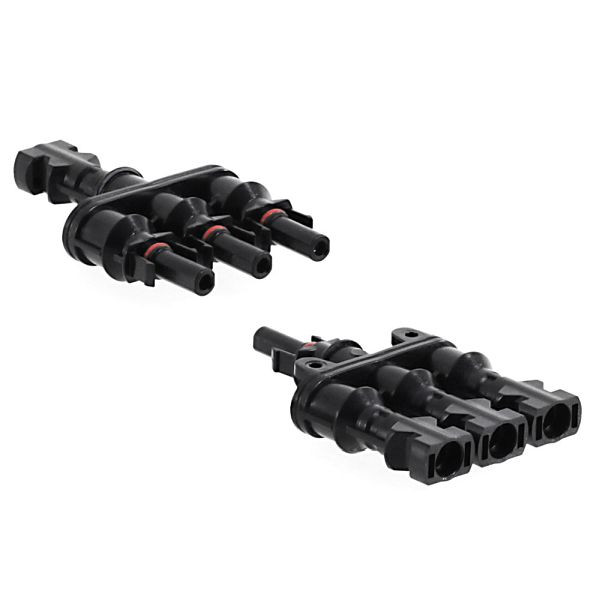 Prises de dérivation de connecteur solaire à 3 voies Offgridtec compatibles avec les systèmes enfichables de connecteur solaire, 8-01-010335