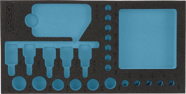 Insert en mousse souple Hazet à 2 composants, pour 163-192/24, dimensions / longueur : 342 mm x 172 mm, 163-192L