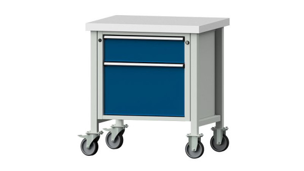Établis ANKE Établi en caisson, modèle 55 V, 800 x 700 x 900 mm, RAL 7035/5010, KSP 50 mm, 307.039