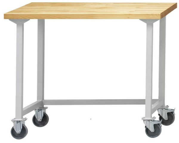 Table de travail ANKE; mobile; 1270 x 800 mm; RAL 7035