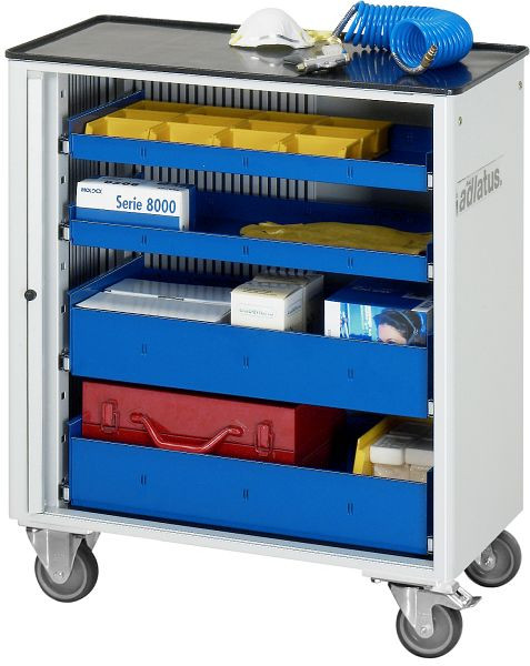 Chariot à outils RAU série Adlatus modèle 7010, L725 x P400 x H860 mm, avec support métallique, 02-7010.11