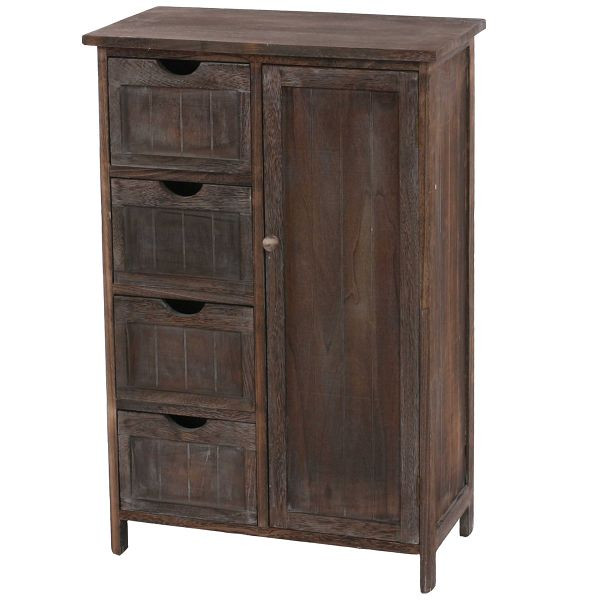 Commode Mendler HWC-D12, commode de placard, look shabby vintage 82x55x30cm, marron, 35433