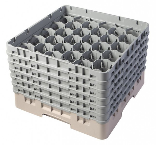 Panier de lavage Cambro 30 compartiments Camrack® 29,8 cm beige, lot de 2, 30S1114184