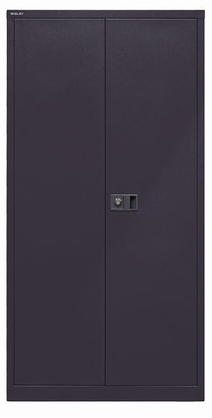 Armoire universelle à portes battantes Bisley, 3 étagères, 4 OH, noir, E722A03633