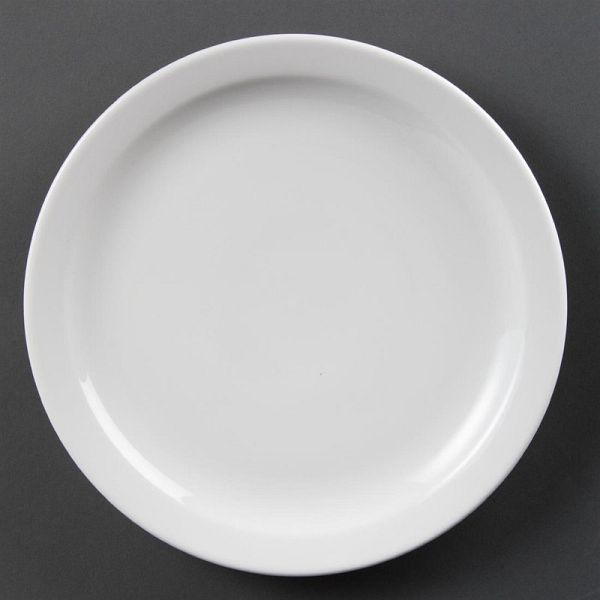Assiette blanche OLYMPIA à rebord étroit 25cm, UE: 12 pièces, CB490