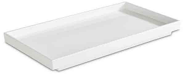 Plateau APS GN 1/3 -ASIA PLUS-, 32,5 x 17,6 cm, hauteur : 3 cm, mélamine, intérieur : blanc, brillant, extérieur : blanc, mat, 15451