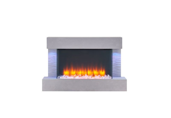 Cheminée électrique RICHEN Aidan, 2000 W, couleur : gris, EF279A-MT279C-CG