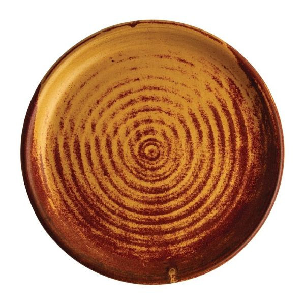 OLYMPIA assiette ronde en toile avec rebord étroit sienne-rost 18cm, UE: 6 pièces, FA309