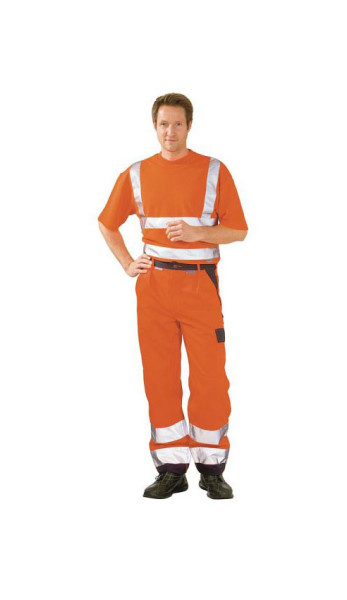 Pantalon haute visibilité Planam, orange/marine, taille 24, 2016024