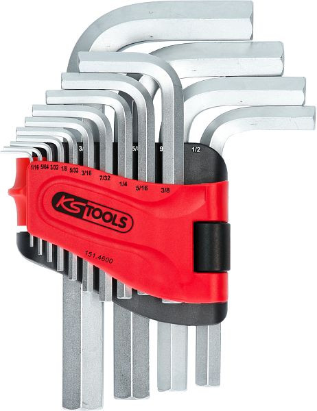 KS Tools Jeu de clés Allen, dans support pliable, 14 pièces 1/16"-3/4", 151.4600
