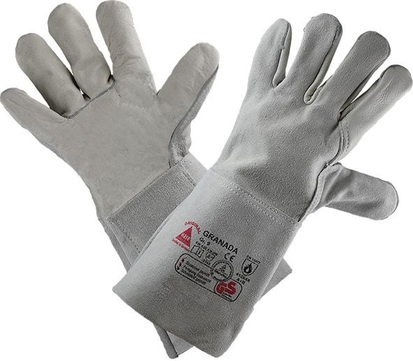 Hase Safety GRANADA-long, gants de sécurité à 5 prises pour soudeurs, taille : 8, UE : 6 paires, 100335-8