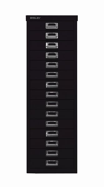 Bisley MultiDrawer ™, série 39, A4, 15 tiroirs, noir, L3915633