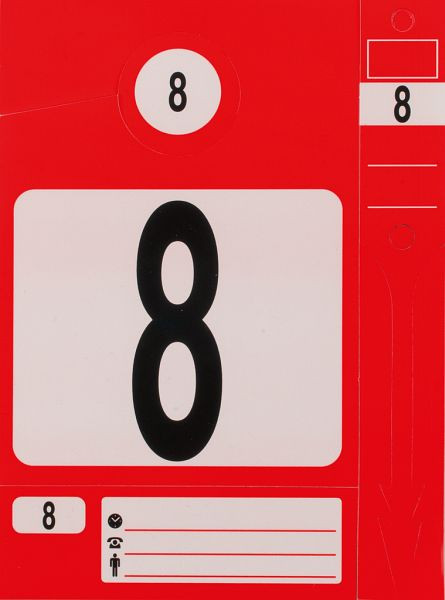 Jeu de porte-clés KS Tools, rouge, paquet de 300, 500.8015