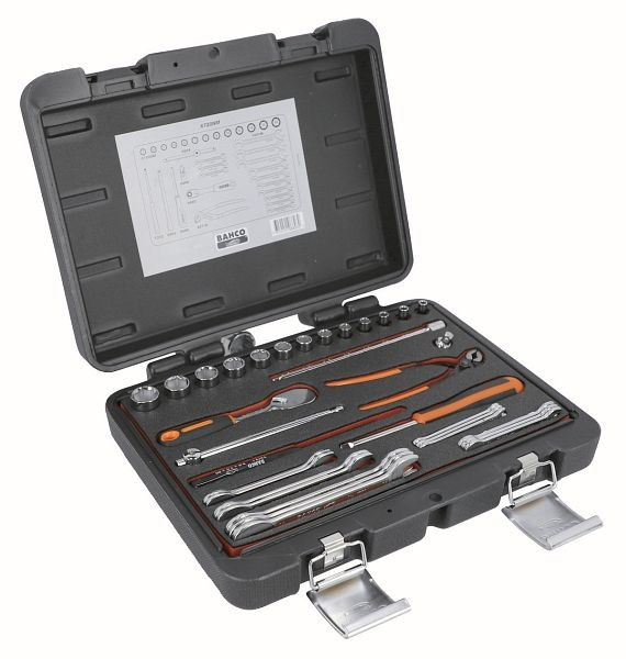 Jeu de clés à douille Bahco 1/4", 33 pièces, 6720NM