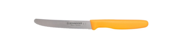 Couteau universel Schneider wave, manche jaune 11 cm, 260816