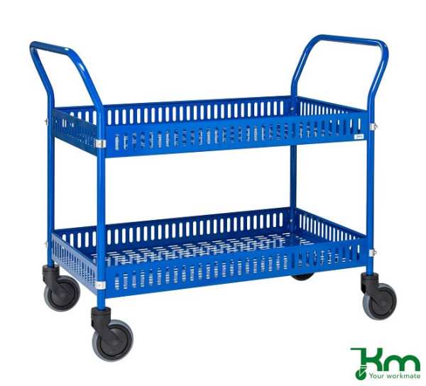 Chariot de table Kongamek avec jante, 4 roulettes, Bleu, KM3200