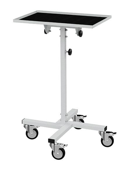 Bâti de travail et de montage mobile Bedrunka+Hirth, réglable en hauteur et inclinable en continu, 660 x 660 mm, 4 x roulettes pivotantes avec freins Ø 100 mm, 05.10.31