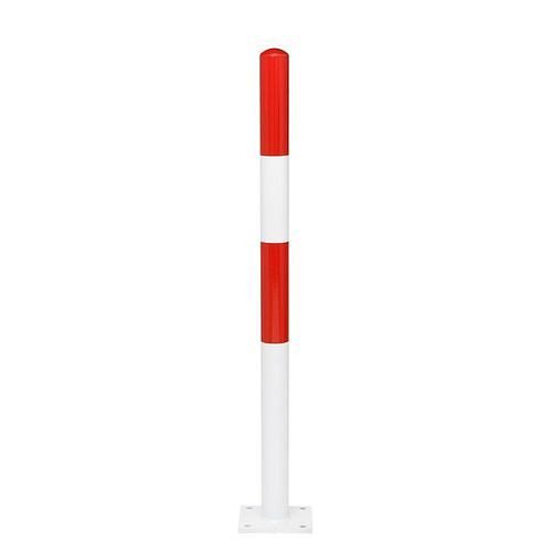 Poteau de barrière Schake en acier, galvanisé à chaud, à cheviller, hauteur hors sol 1000 mm, ∅ : 90 mm, 310826