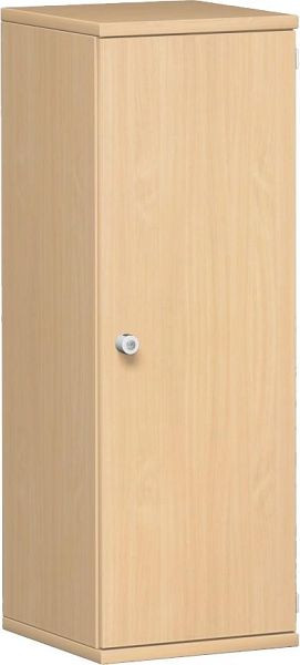 geramöbel armoire à portes battantes 2 étagères décoratives, verrouillable, serrure à gauche, 400x425x1152, hêtre/hêtre, N-10DL304-BB