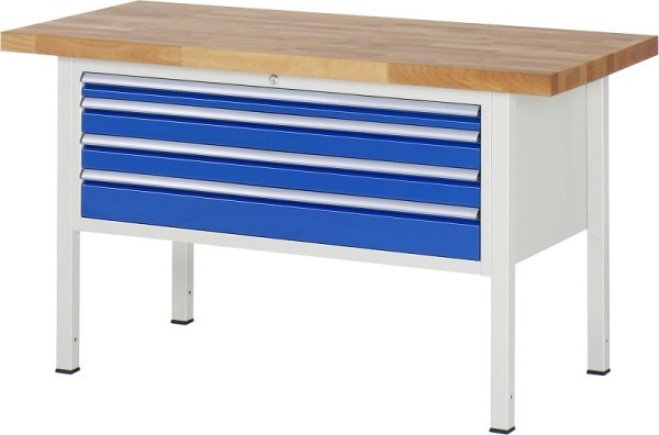 Etabli RAU série 8000 - modèle 8332, L1500 x P700 x H840 mm, base système L1235 x P650 x H800 mm, 03-8332A2-157B4S.11