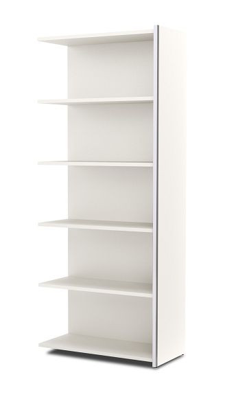 Étagère supplémentaire Kerkmann, 5 OH, Aveto, L 780 x P 380 x H 1830 mm, blanc, 13453410