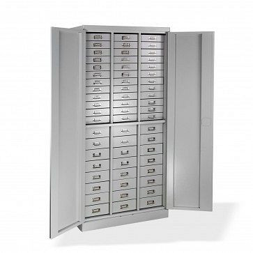 Armoire à tiroirs ADB SLS 3x20, dimensions hors tout (L x P x H) : 80 x 41 x 179 cm, corps : gris clair (RAL 7035), revêtement par poudre, 40662