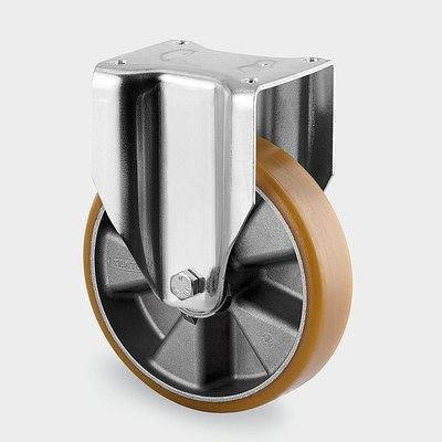 Roulette fixe TENTE-ROLLEN, roue Ø 125 mm, capacité de charge 500 kg, hauteur de construction 178 mm, A 92 Shore, 3648ITP125P63 Plat
