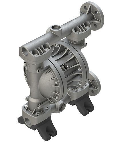 Pompe à air comprimé à double membrane DENIOS, ATEX, 1 1/2'', en aluminium / NBR, 287-096