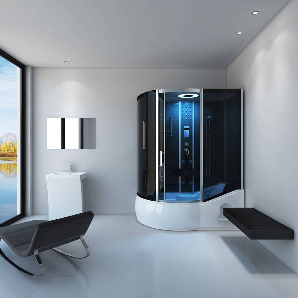 HOME DELUXE douche à vapeur ALLIN 4IN1 - noir gauche, 1036