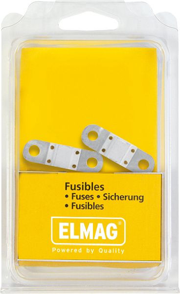 Fusible aluminium ELMAG 125 A, Lxlmm (2 pièces), pour DIAGCHARGER 100.12 HF, GYSFLASH 100.12 HF/102.12 HF, 9505310
