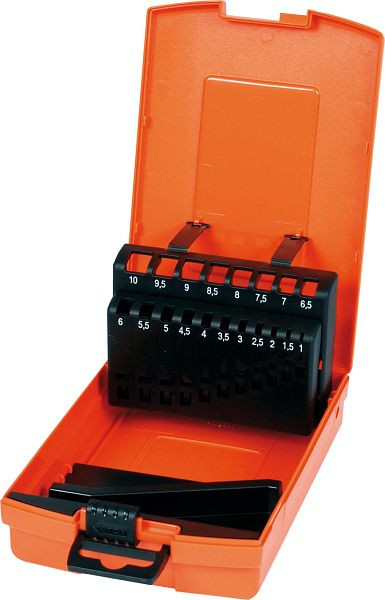 Projahn cassette plastique 19 pièces 1-10mm vide couleur orange, 670191