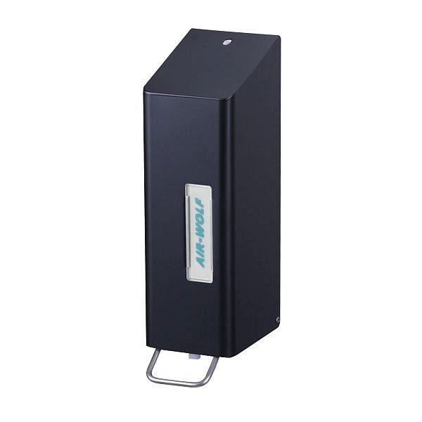 Distributeur de savon mousse Air Wolf pour savon mousse 1200 ml, série Omega, H x L x P : 328 x 97 x 142 mm, acier inoxydable à revêtement noir mat, 29-508