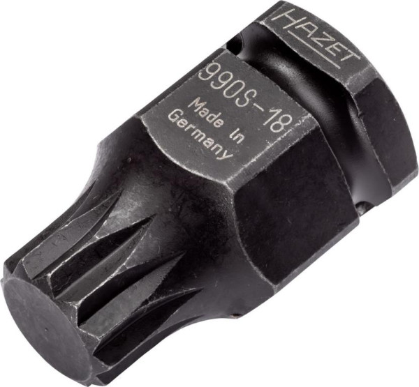 Hazet Impact Machine tournevis Douille, carré creux 12,5 mm, court, longueur de lame : 6 mm, 990S-18