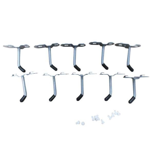 Crochet simple Holzmann pour mur perforé (10 pièces), WESS13HOOK