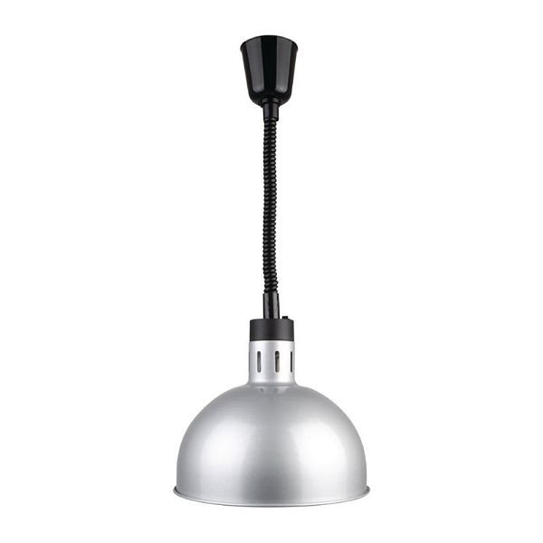 Lampe chauffante ronde extensible Buffalo avec finition argentée, DY461