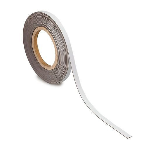 Ruban de marquage magnétique MAUL, 10 mx 10 mm x 1 mm, blanc, 307921
