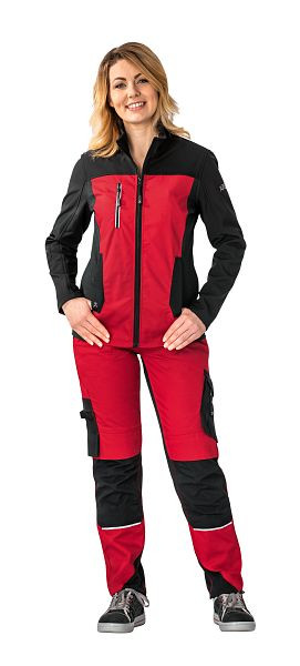 Veste hybride femme Planam Norit, rouge/noir, taille 54, 6517054
