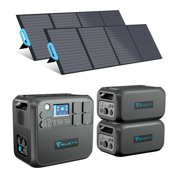 Groupe électrogène BLUETTI AC200MAX + 2x B230 + 2x panneaux solaires PV200, AC200MAX+2xB230+2xPV200