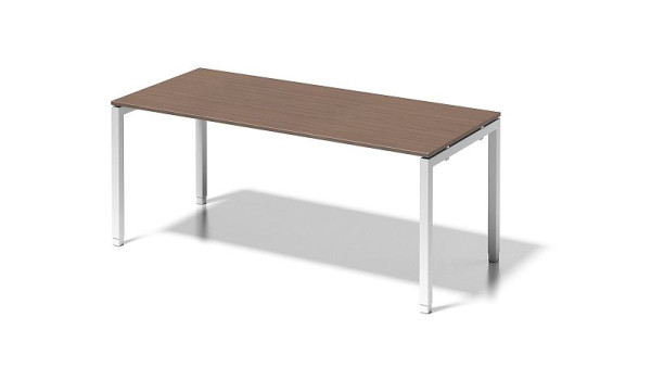 Bureau Bisley Cito, structure en U réglable en hauteur 650-850 mm, H 19 x L 1800 x P 800 mm, noyer/blanc signalisation, DUH1808WN396
