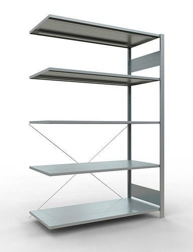 Rayonnage à étagères Schulte, panneau supplémentaire, 5 niveaux de rangement, traverse, charge du compartiment 150 kg, 1306 x 636 x 2000 mm, 278720