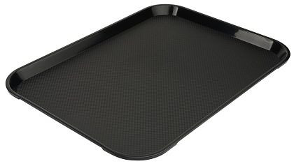 Plateau Contacto Fast Food 40 cm polypropylène noir, 40x30cm, 5353/406