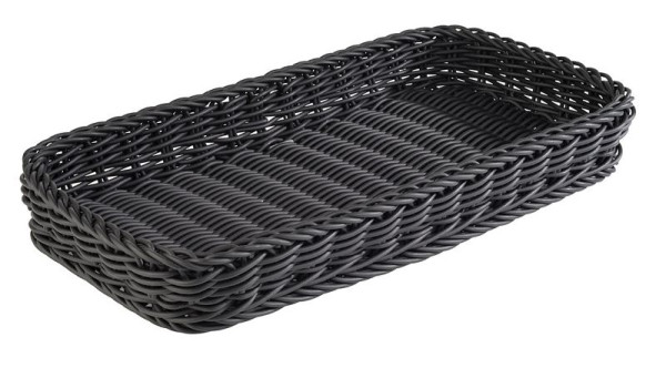 Panier APS -PROFI LINE-, 40 x 20 cm, hauteur: 5 cm, polypropylène, noir, 50903