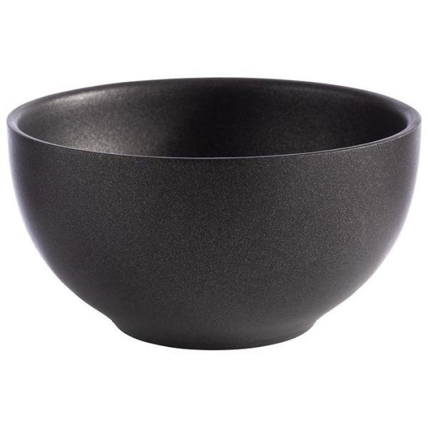 Bol APS -LEVANTE-, Ø 12 cm, hauteur : 6,5 cm, acier inoxydable, couleur : gris-noir, 0,32 litre, double paroi, 40703