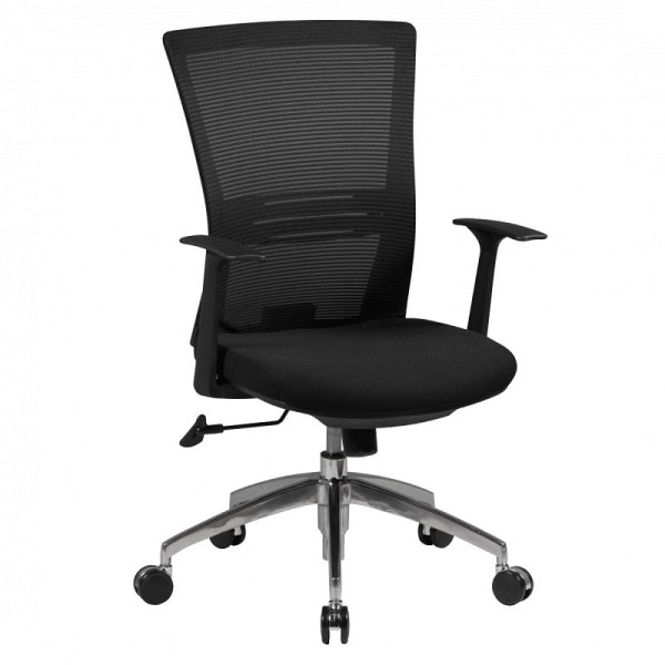 Amstyle chaise de bureau Baseline revêtement en tissu noir, SPM1.285