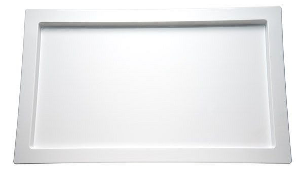 Plateau APS GN 1/1 -FRAMES-, 53 x 32,5 cm, hauteur : 2 cm, mélamine, blanc, 84046