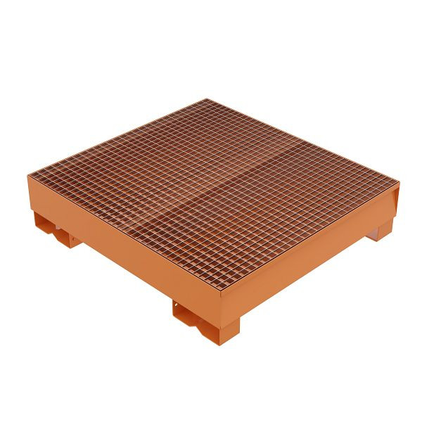 Bacs de récupération Sall en acier peint pour le stockage sécurisé des fûts en intérieur ECL, 86 x 86 x 43 cm, ECO301A