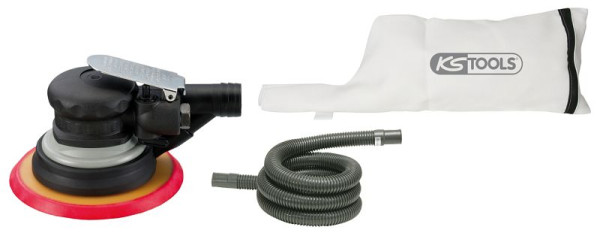 KS Tools ponceuse excentrique à air comprimé pour meulage grossier avec aspiration de poussière, 515.3066